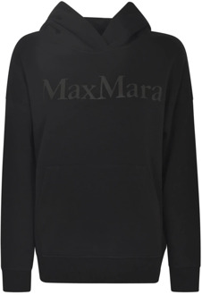 Max Mara Zwarte Logo Print Hoodie Max Mara , Black , Dames - S