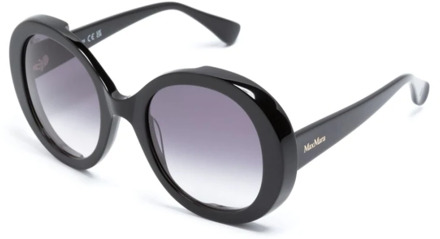 Max Mara Zwarte zonnebril voor dagelijks gebruik Max Mara , Black , Dames - 54 MM