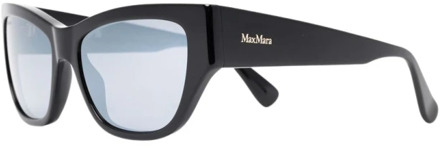 Max Mara Zwarte zonnebril voor dagelijks gebruik Max Mara , Black , Dames - 56 MM