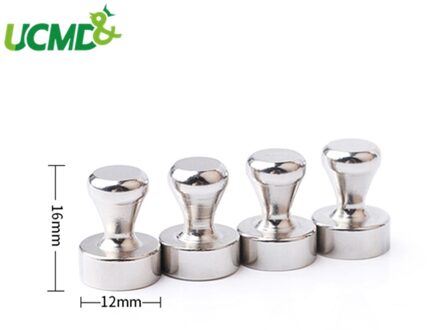 Max Pull 4Kg Sterke Magnetische Punaises Prikbord Kegelbaan Pin Magneten Gesp Voor Home Office Whiteboard Schoolbord Koelkast 4 Pcs