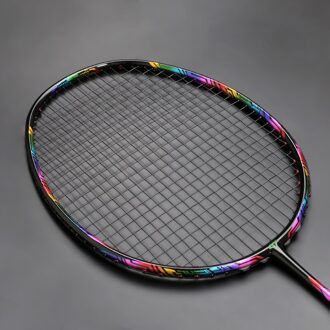 Max Spanning 35LBS G4 Strung Badminton Rackets Full Carbon Professionele Training Racket Ultralight 4U 80G Bag Speed Sport zwart