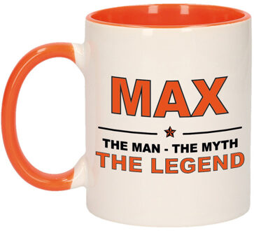 Max the man, the myth, the legend vlag mok / beker oranje wit 300 ml - feest mokken Multikleur