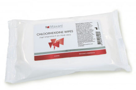 Maxani Chloorhexidine doekjes met vitamine E, 40 stuks 1 verpakking