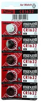 Maxell CR1632 knoopcelbatterijen - 5 stuks.