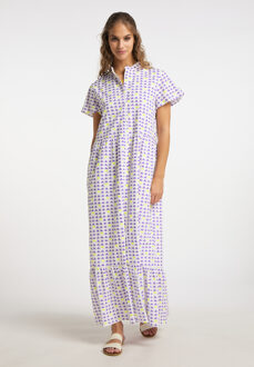 Maxi Dress met Allover Print gaya Paars - S