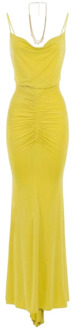 Maxi Dresses Elisabetta Franchi , Yellow , Dames - 2Xl,Xl,L,M,S,Xs,2Xs