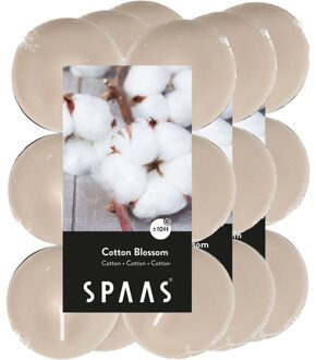 Maxi Geurtheelichtjes/waxinelichtjes - 36x - Cotton blossom - 10 branduren