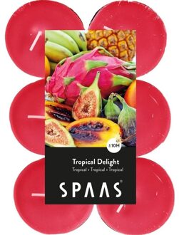 Maxi Geurtheelichtjes/waxinelichtjes - 48x - Tropical Delight - 10 branduren