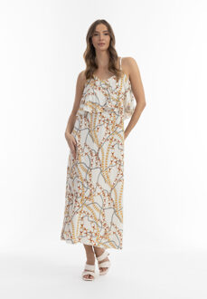 Maxi-jurk met all-over print Dames wit