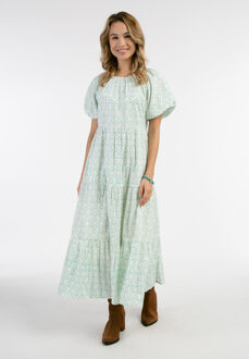 Maxi-jurk met korte mouwen Dames turkoois Turquoise