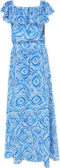 Maxi-jurk met print Dames blauw - maat