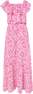 Maxi-jurk met print Dames roze - maat