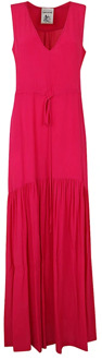 Maxi Jurk Semicouture , Pink , Dames - XS