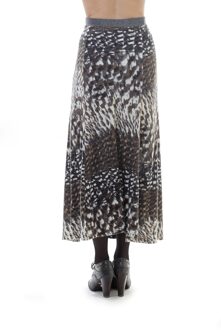 Maxi rok met dierenprint Veelkleurig