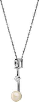 'Maxime' Dames 925 Sterling Zilveren Ketting met Hanger - Zilver ZH-7514