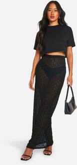 Maxirok Met Wafeltextuur, Black - 44