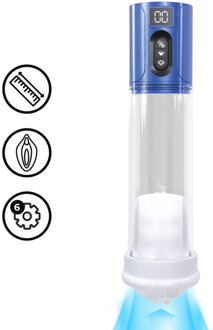 MaxLift - 6 Function Suction Masturbator Pump - Metallic Blue