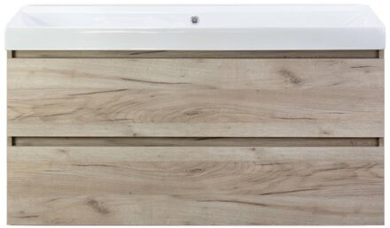 Maxx XL Badmeubelset 120 cm - Craft Oak - Wastafel Just Enkel Zonder Kraangat