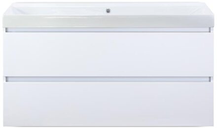 Maxx XL Badmeubelset 120 cm - Wit Hoogglans - Wastafel Just Enkel Zonder Kraangat