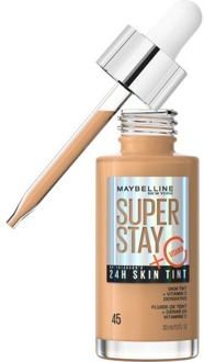 Maybelline Super Stay up to 24H Skin Tint Foundation + Vitamin C 30ml (Various Shades) - 45