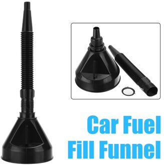 Mayitr 1Pc 13Cm Zwart Plastic Water Stookolie Benzine Vullen Filter Trechter Auto Motorfiets Truck