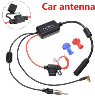 Mayitr 1Pc 3 In 1 Dab Am Fm Auto Antenne 582Hz-1830Hz Am 85-112mhz Fm 179-240Mhz Dab Splitter Radio Signaal Amp Versterker Booster