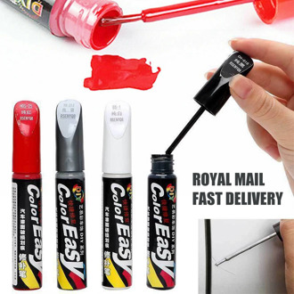 Mayitr 1pc Black White Red Silver Car Paint Scratch Repair Pen Waterproof Paint Pen Marker Pen Brush Paint Car Tyre Tread Care