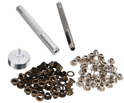 Mayitr 4 Mm Grommet Installatie Setting Tool Kit Set + Leather Perforator + 80 Oogjes