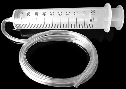 Mayitr 50ML Plastic Syringe Tube Plastic Syringe & 100cm Length Tube for Hydroponics Lab Medical Tool Nutrient Measuring