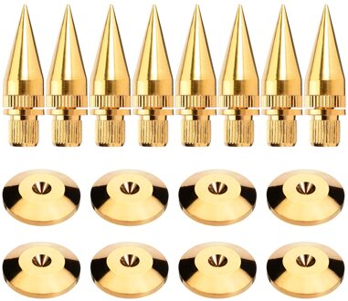 Mayitr 8Sets Speaker Spike Gouden Koper Isolatie Kegel Stand Voeten + Base Pads Vloer Schijven Voor M6 * 36 hifi Luidsprekers Speaker Frame