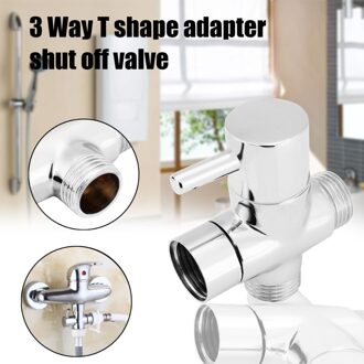 Mayitr G1/2 Messing Valve Core Massief 3 Way T-Adapter Voor Bidet Sproeier Douche Set Omschakelklep chrome Douche Water Separator