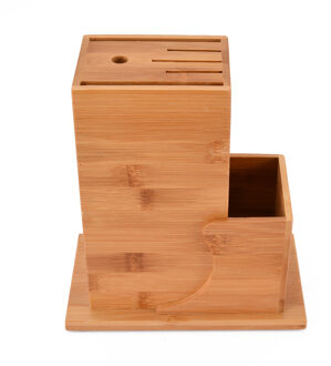 Mayitr Messen Houder Hout Bamboe Keuken Gebruiksvoorwerp Houder Blok Opbergrek Voor Thuis Keuken Gereedschap Organisator