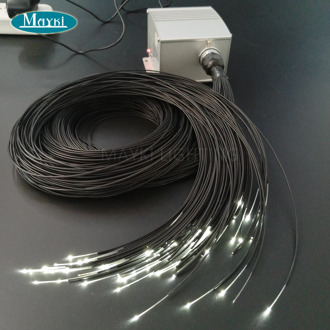 Maykit Starry Sky Ceiling Sauna LED Star Lights With 5W , 12V LED Light Source 80pcs 1.5mm Black PVC Cover Fiber Remote Control