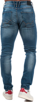 Maylead jeans met slanke pasvorm voor heren, denim Blauw