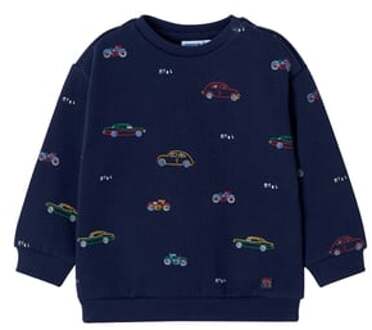 Mayoral Jumper met auto- Print donkerblauw - 68