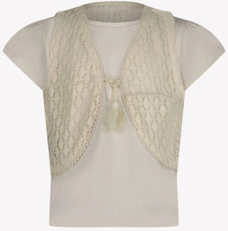 Mayoral Kinder meisjes t-shirt in Ecru - 104