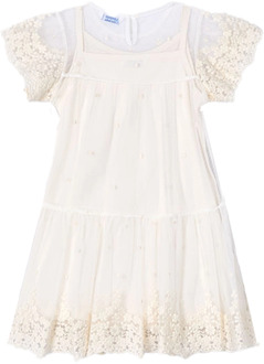 Mayoral meisjes jurk Ecru - 128