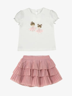 Mayoral Meisjes set rok natural pink Roze - 92