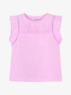 Mayoral Meisjes shirt roezels mauve Lila - 110