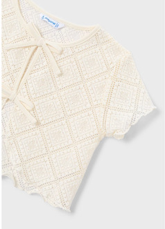 Mayoral meisjes t-shirt Beige - 134