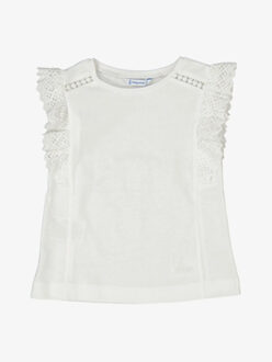 Mayoral Meisjes t-shirt crochet wit - 104