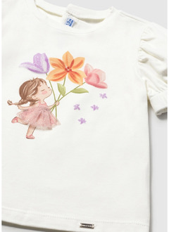 Mayoral meisjes t-shirt Ecru - 98