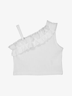Mayoral Meisjes t-shirt off shoulder wit - 128