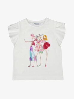 Mayoral Meisjes t-shirt print wit - 92