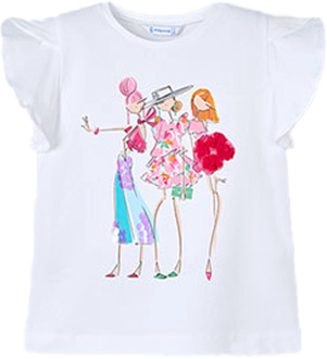 Mayoral meisjes t-shirt Wit - 92