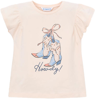 Mayoral meisjes t-shirt Zalm - 128