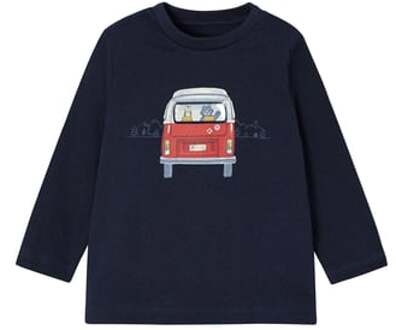 Mayoral Overhemd bus met lange mouwen donkerblauw - 68