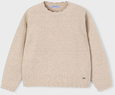 Mayoral winter sweater meisjes - bruin - gebreid - Maat 128
