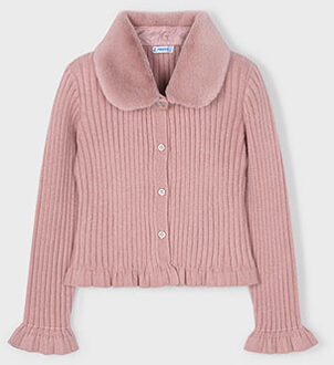 Mayoral winter vest meisjes - roze - fur - Maat 140