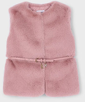 Mayoral winter vest meisjes - roze - met riem - Maat 122